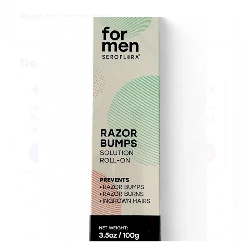 NWT For Men Razor Bumps Ingrown Hair Roll On Solution For Face Body SEROFLORA